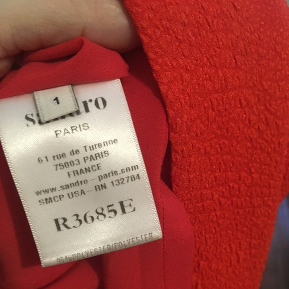 Sandro red straps mini dress - Picture 5 of 6